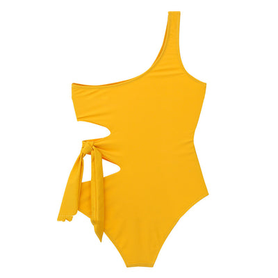 Traje de Baño Mujer con Diseño de Amarre Lateral para Vacaciones - Image 3