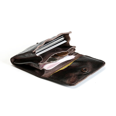 Billetera Corta de Cuero Vacuno Estilo Retro para Hombre - Image 7