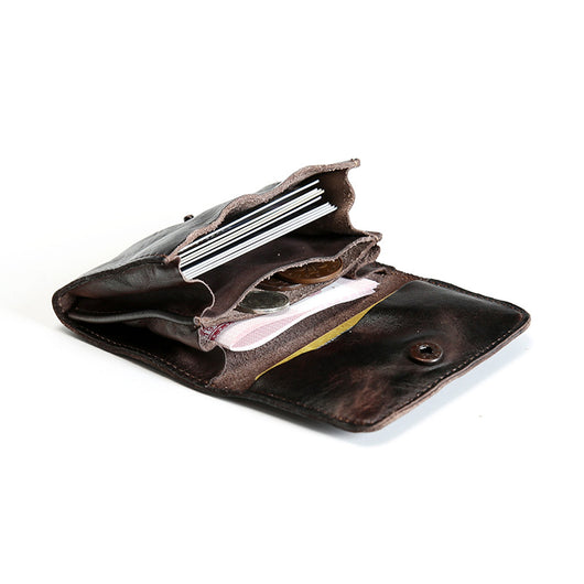 Billetera Corta de Cuero Vacuno Estilo Retro para Hombre - Image 7