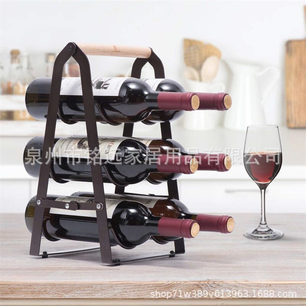 Botellero Metálico de Escritorio - Organizador Elegante para Vinos - Image 6