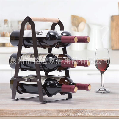 Botellero Metálico de Escritorio - Organizador Elegante para Vinos - Image 6