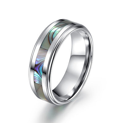 Anillos de Pareja con Incrustación de Tungsteno - Diseño Minimalista y Romántico - Image 6