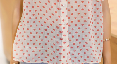 Blusa Retro de Verano con Volantes y Lunares en Chifón - Image 8