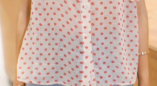 Blusa Retro de Verano con Volantes y Lunares en Chifón - Image 8