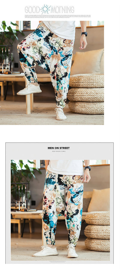 Pantalones de Lino Sueltos Estilo Hip-Hop Casual para Hombre - Image 7