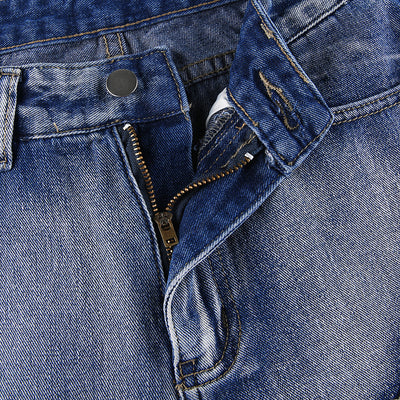 Jeans Rectos con Parche de Letra Personalizada Street - Image 15