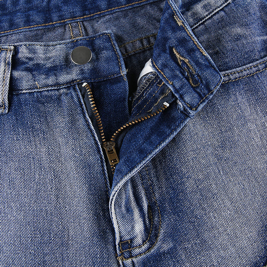 Jeans Rectos con Parche de Letra Personalizada Street - Image 15