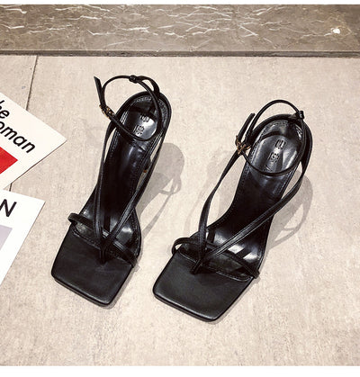 Tacones Altos Cuadrados con Cordones en Nude - Image 11