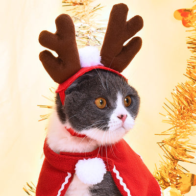 Disfraz Navideño para Mascotas - Capa y Gorro para Gatos y Perros - Image 8