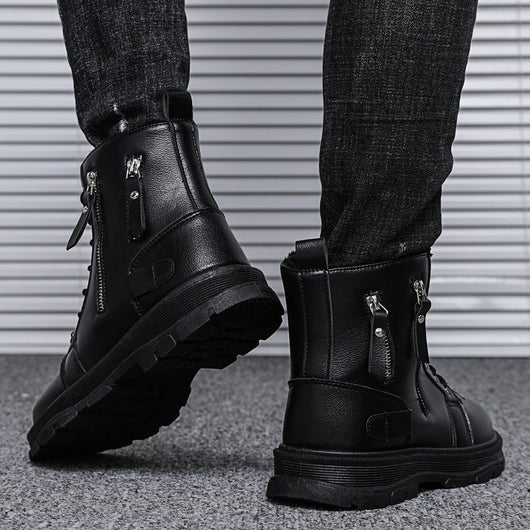 Botas de Cuero para Hombre - Estilo Casual Moderno - Image 10
