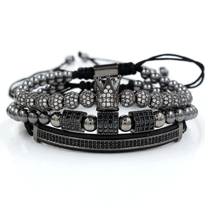 Pulsera Hexagonal Doble Fila con Cristales en Cresciente - Image 6