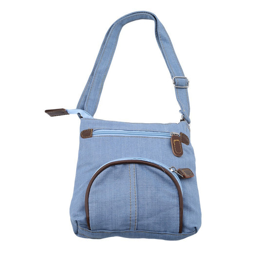 Bolso de Hombro Denim Retro Unilateral Portátil - Image 3