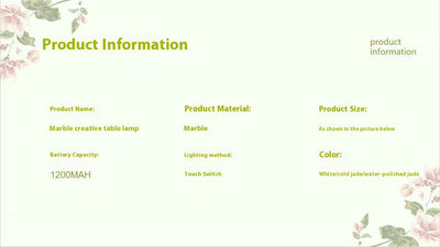 Lámpara de Escritorio Mármol Jade - Decoración Elegante - Image 10