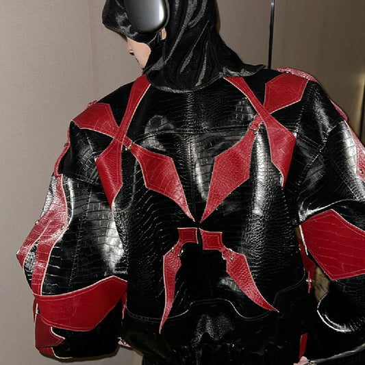 Chaqueta Patchwork Retro con Contraste de Colores - Image 2