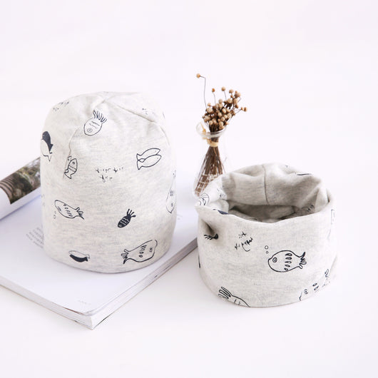 Conjunto de Bufanda y Gorro de Algodón para Bebé - Accesorios de Otoño e Invierno - Image 3