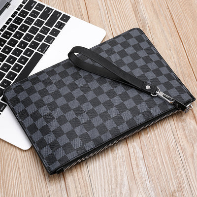 Cartera Ejecutiva de Cuero PU a Cuadros para Hombre - Image 15