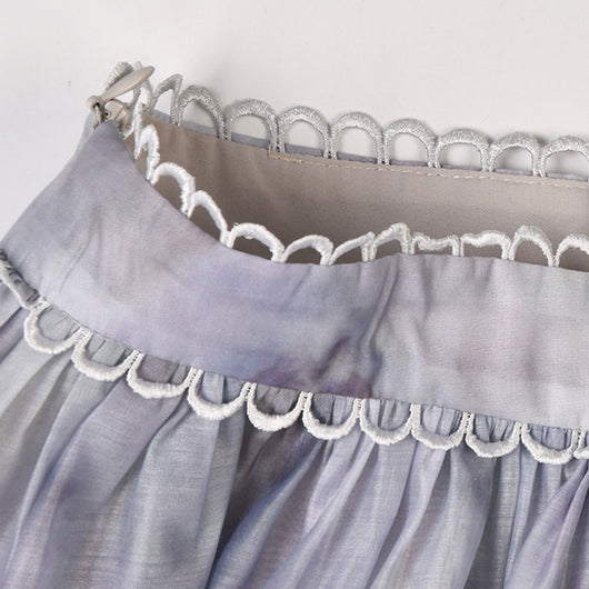 Vestido Camisero con Mangas de Encaje Burbuja - Image 11