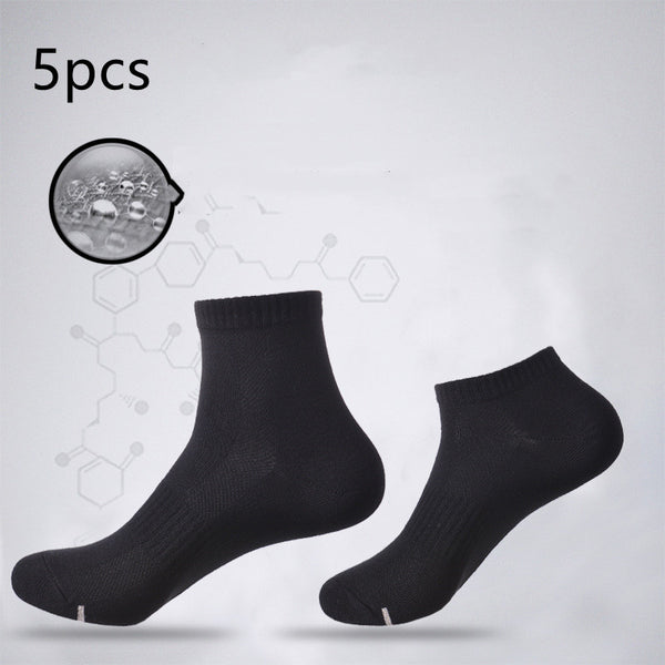 Calcetines Negros Antibacterianos de Algodón Peinado para Hombre con Absorción de Transpiración - Image 6