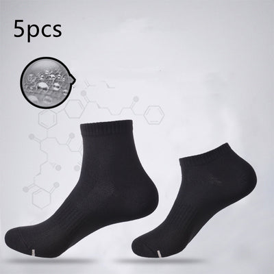 Calcetines Negros Antibacterianos de Algodón Peinado para Hombre con Absorción de Transpiración - Image 6