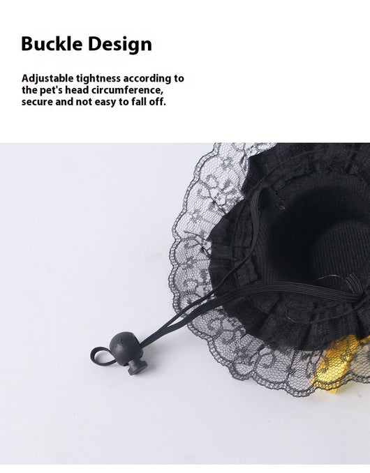 Sombrero de Encaje para Gatos - Accesorios para Sesiones Fotográficas y Disfraces - Image 12