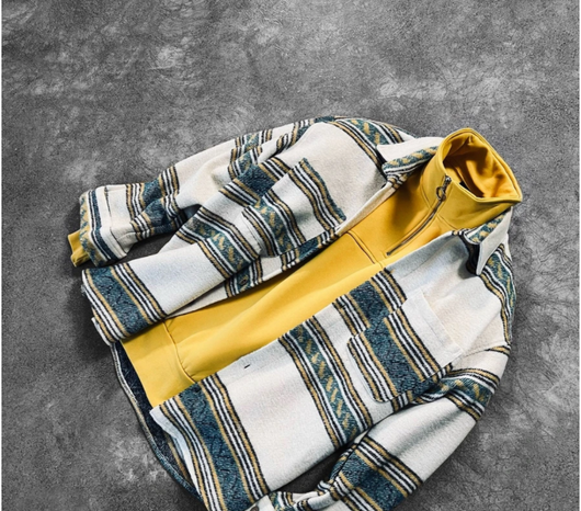 Camisa Manga Larga con Cuello Contrastante para Hombre - Image 15