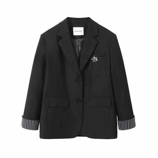 Blazer Suelto Casual para Mujer con Puños Doblados - Image 2