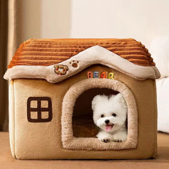 Casa Isolada para Pets - Abrigo Quente para Cães e Gatos no Outono e Inverno