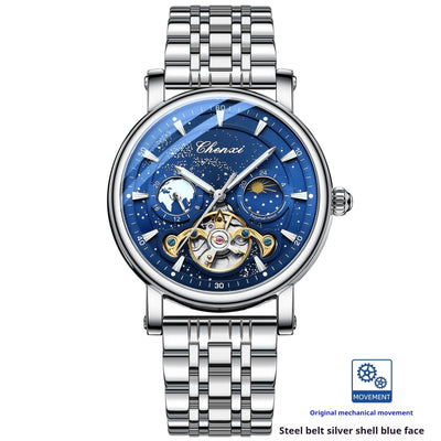 Reloj Mecánico Tourbillon Hueco Fase Lunar Xinghe con Esfera Luminosa - Image 9