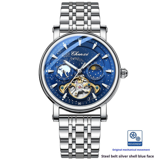 Reloj Mecánico Tourbillon Hueco Fase Lunar Xinghe con Esfera Luminosa - Image 9