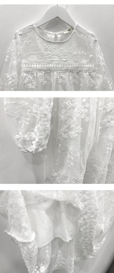 Vestido Princesa Niña con Encaje y Malla Elegante - Image 10