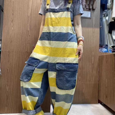 Mono Corto Denim Tallas Grandes con Tirantes e Impresión - Image 5