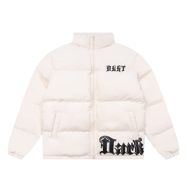Chaqueta Acolchada Estampada con Cuello Alto para Hombre