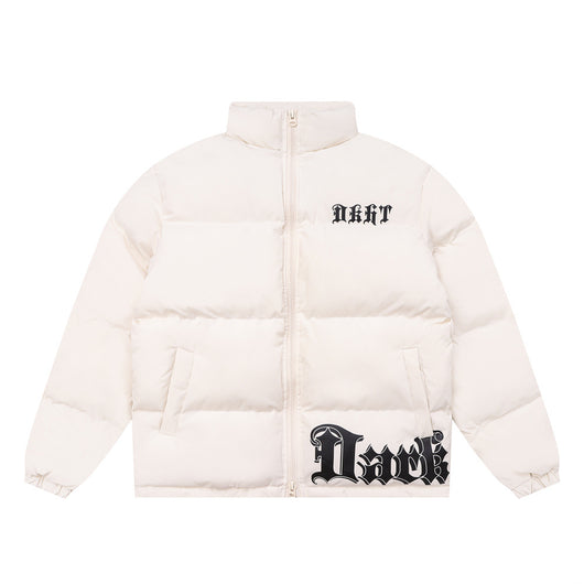 Chaqueta Acolchada Estampada con Cuello Alto para Hombre