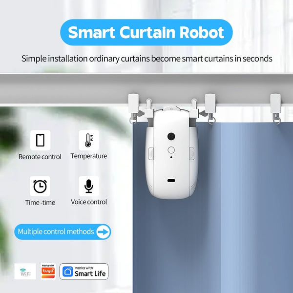 Controlador Inteligente de Cortinas Bluetooth con Diseño Moderno