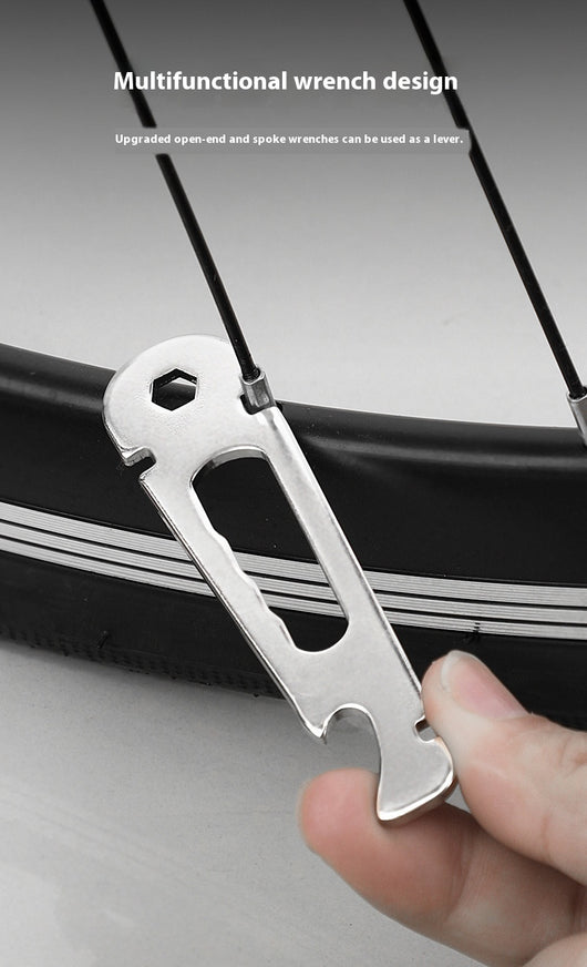 Kit de Herramientas Multiusos para Bicicleta con Llave Ajustable y Reparador de Llantas - Image 11