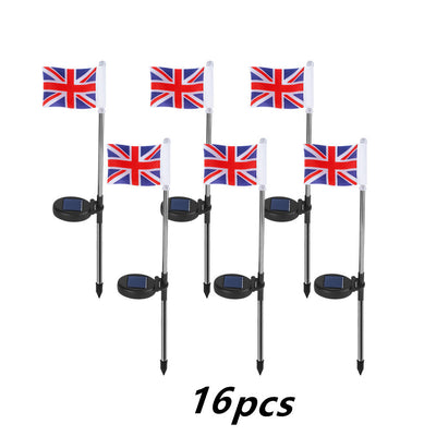 Lámpara Solar Decorativa con Bandera para Jardín - Image 15