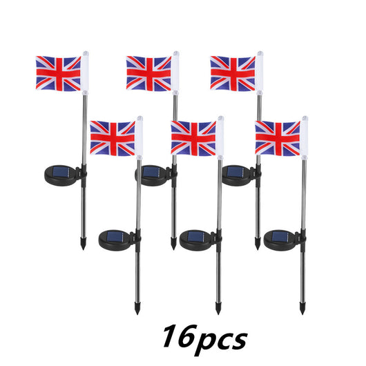 Lámpara Solar Decorativa con Bandera para Jardín - Image 15