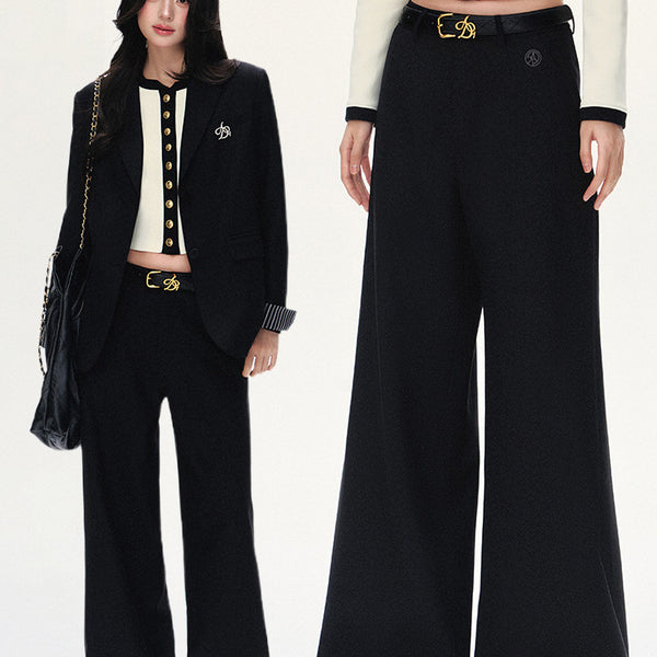Pantalón de Vestir Cintura Ancha Comodidad Ejecutiva