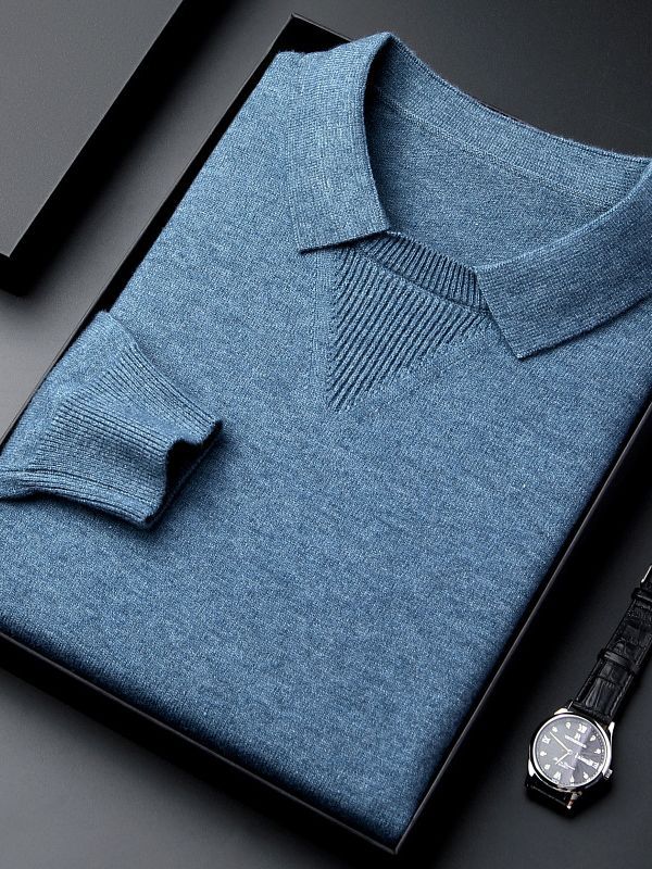 Suéter Tipo Polo de Punto - Pullover Casual de Moda
