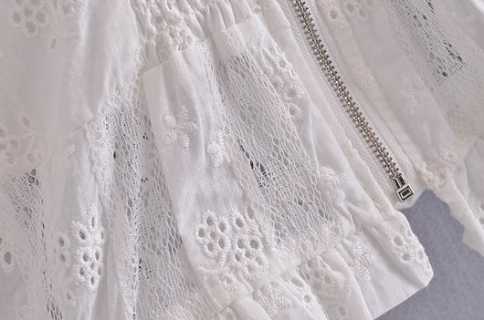 Blusa con Encaje Bordado, Moño y Mangas Abullonadas - Image 22
