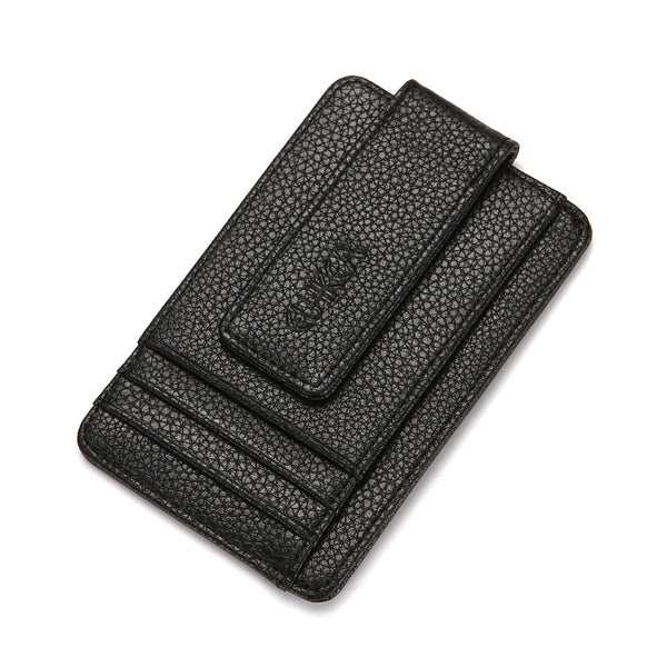 Billetera Minimalista Magnética para Hombre - Cartera Compacta Estilo Coreano con Clip Dorado