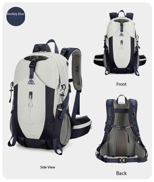 Mochila de Trekking AZELA Electron 40L - Blanco y Azul Marino para Senderismo y Viajes - Image 54