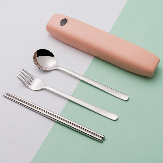 Estuche Desinfectante UV Portátil para Cubiertos de Acero Inoxidable