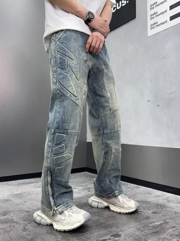 Jeans con Estructura Anticolisión de Sello Tridimensional en Acero