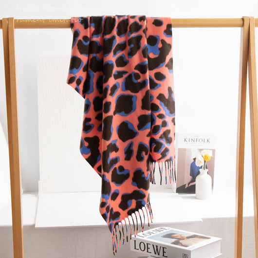 Bufanda Chal Leopardo Retro Invierno - Estilo Europeo Versátil - Image 4