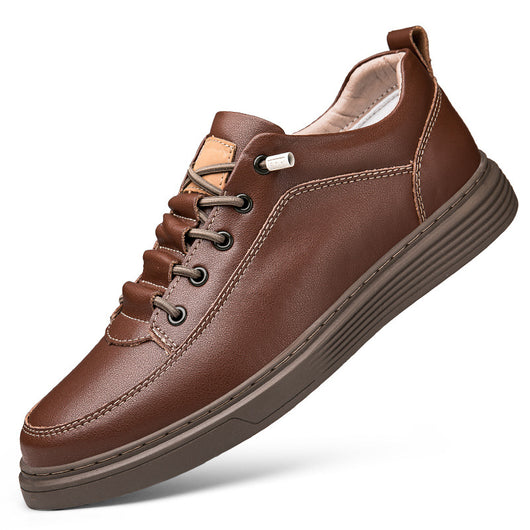 Zapatos Skateboard Cuero Talla Grande Estilo Retro Punching Confort Suave - Image 3