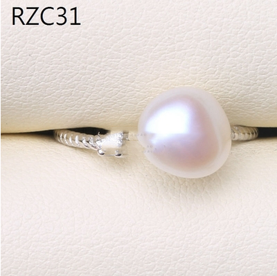 Anillo de Perla Barroca Natural Diseño Luna Platino - Image 42