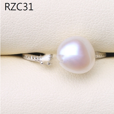 Anillo de Perla Barroca Natural Diseño Luna Platino - Image 42