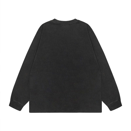 Camiseta Oversize Manga Larga con Estampado Rock Lavado - Image 11