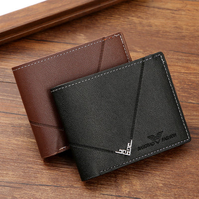 Billetera Corta para Hombre con Diseño Texturizado y Múltiples Compartimentos